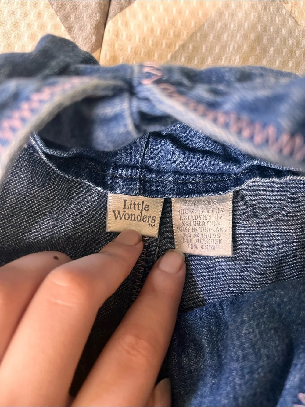 Little Wonders Blue Denim Overalls with Princess Patch
